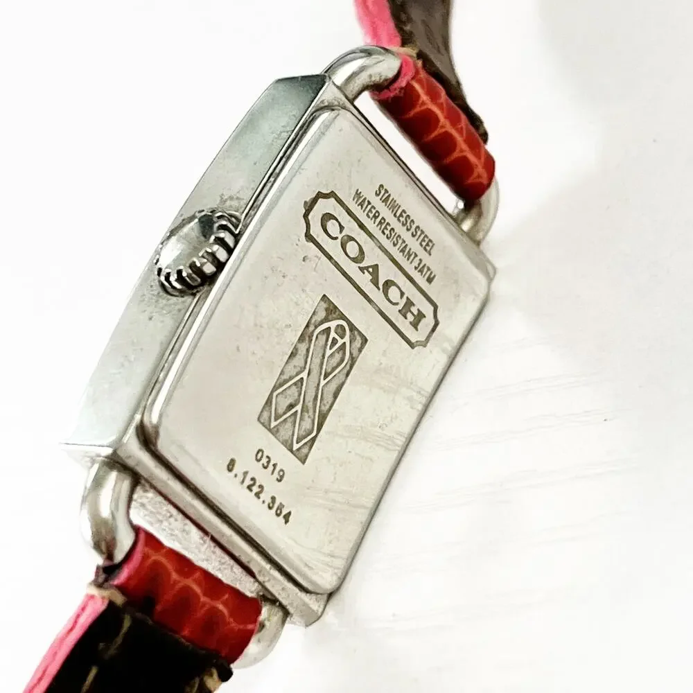 Coach Pink Breast Cancer Awareness Pink Ribbon Watch Rare